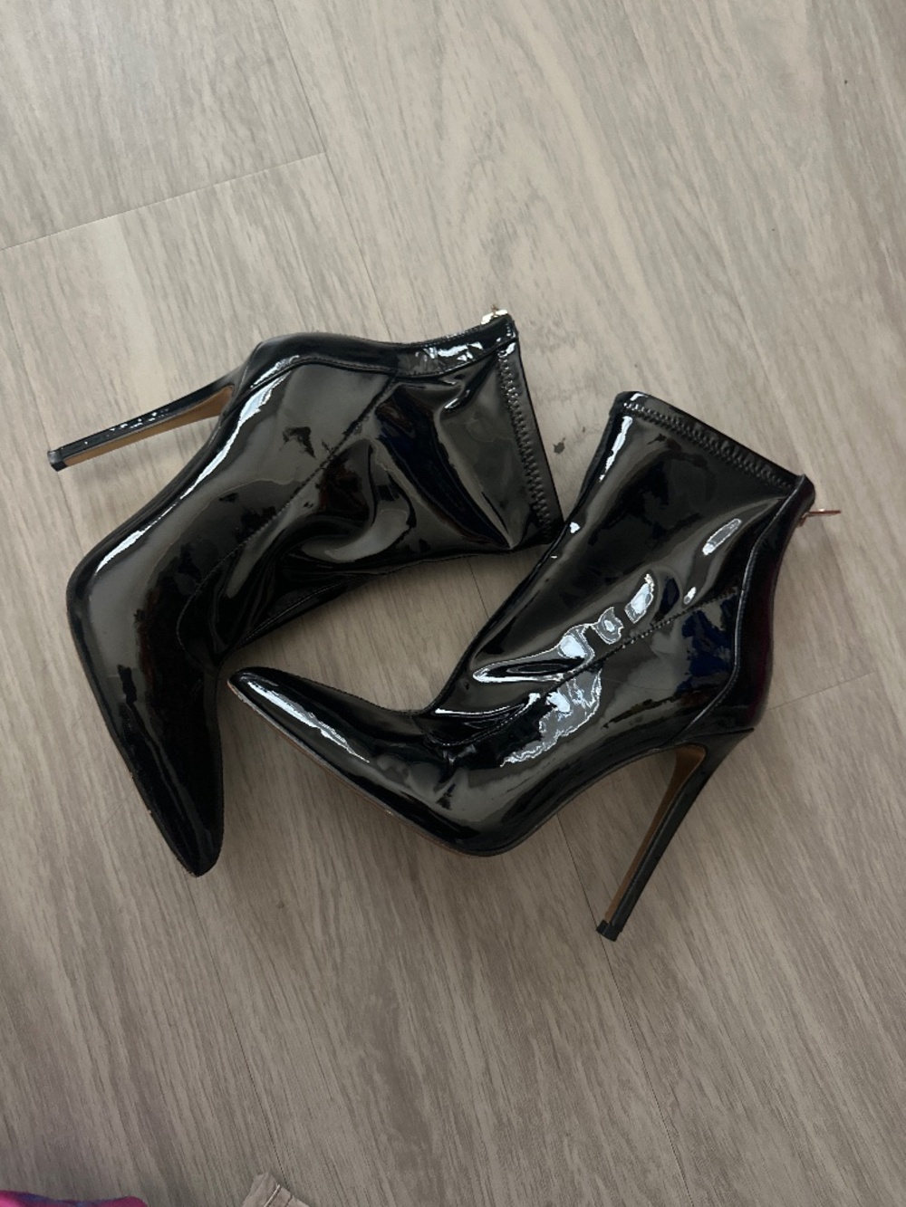 Black pleather boots
